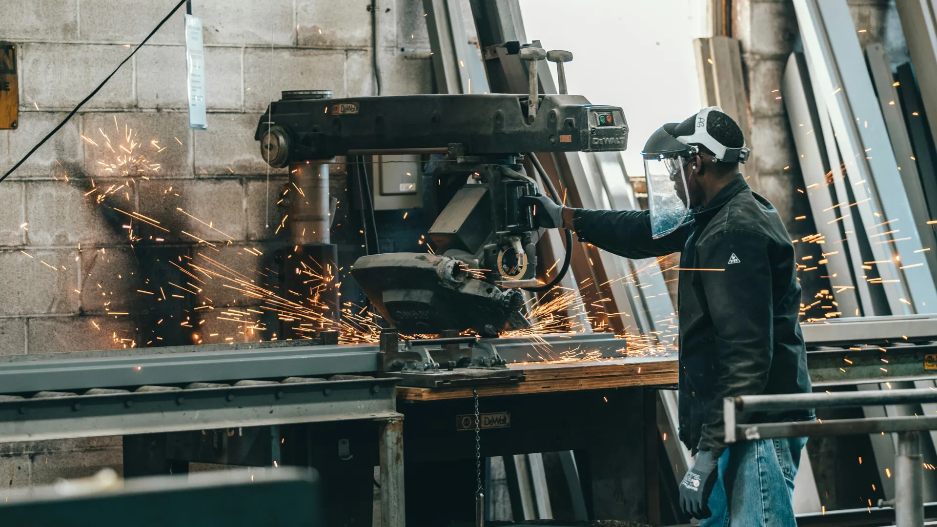 a man working on a machine