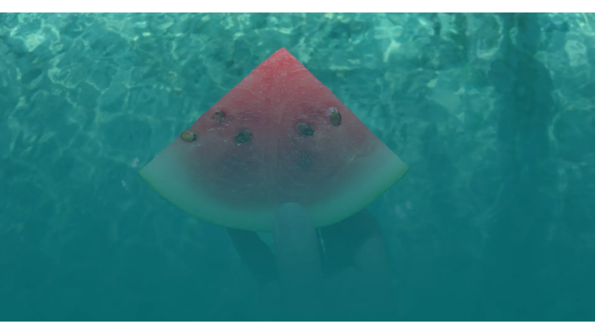 a watermelon in the water