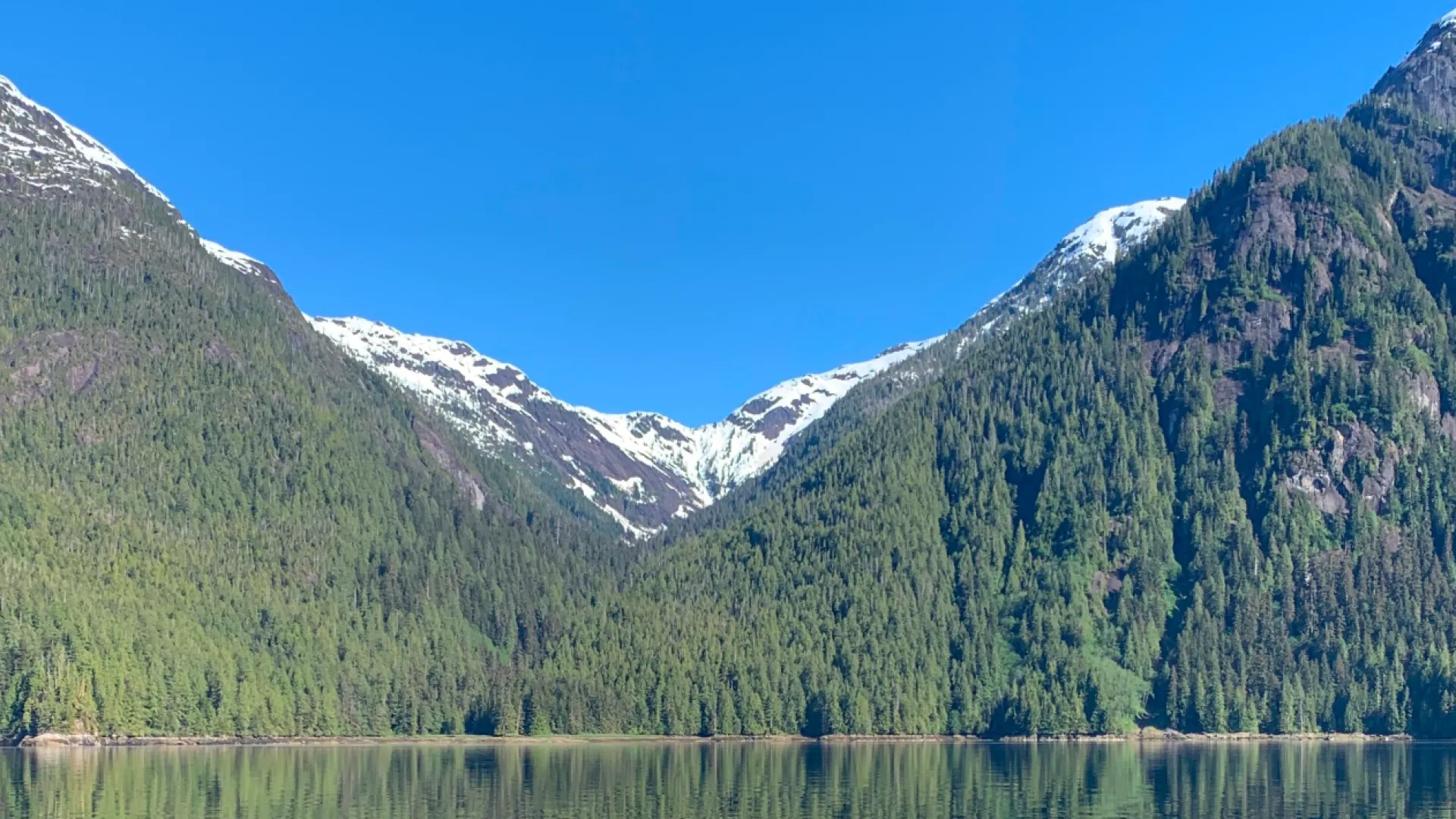 a lake surrounded by mountains