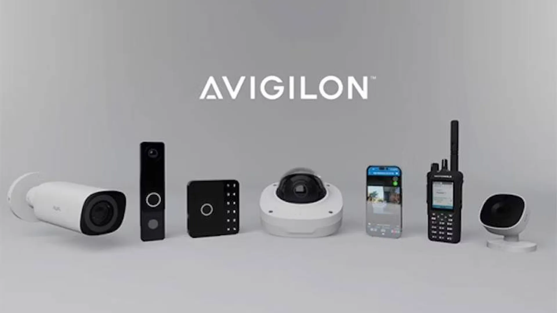 Avigilon branded surveillance and communication devices including cameras, doorbell, monitor, and radio