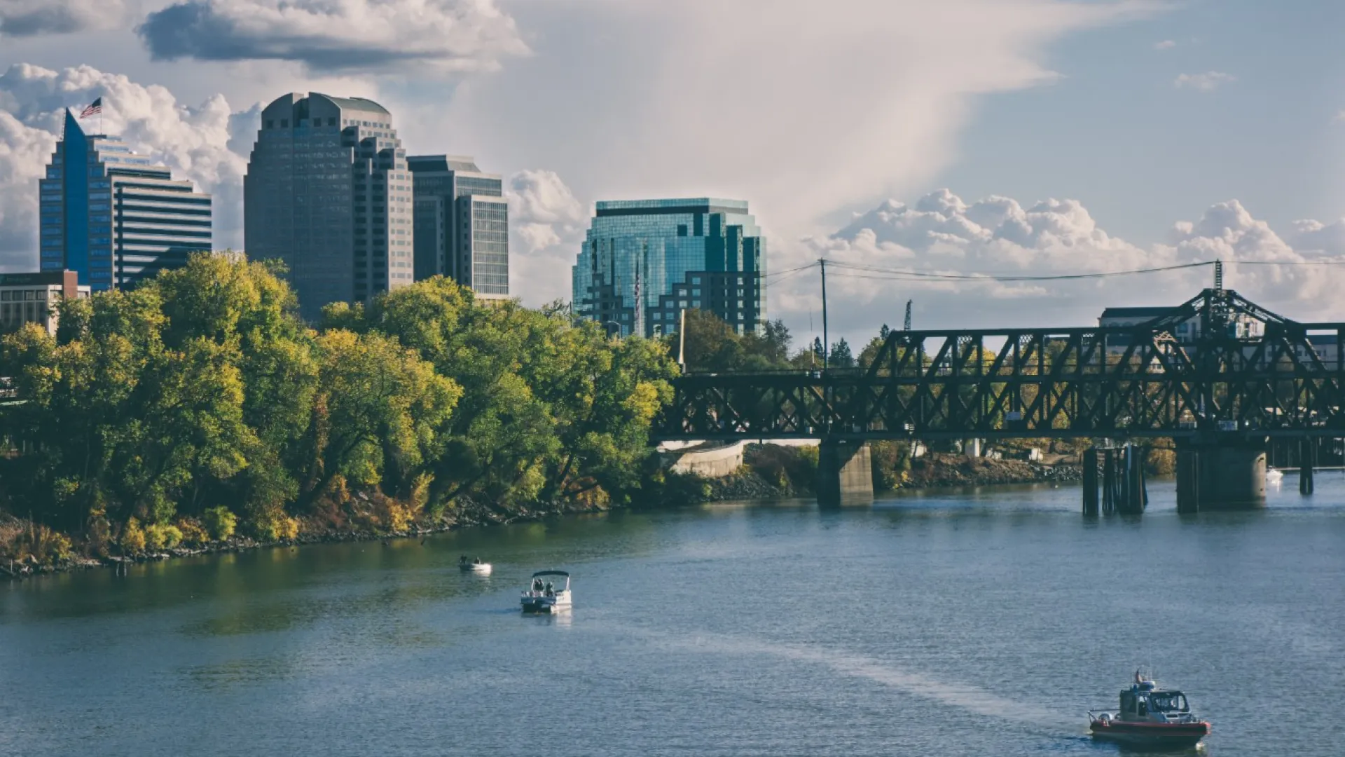 a body of water surrounded by buildings