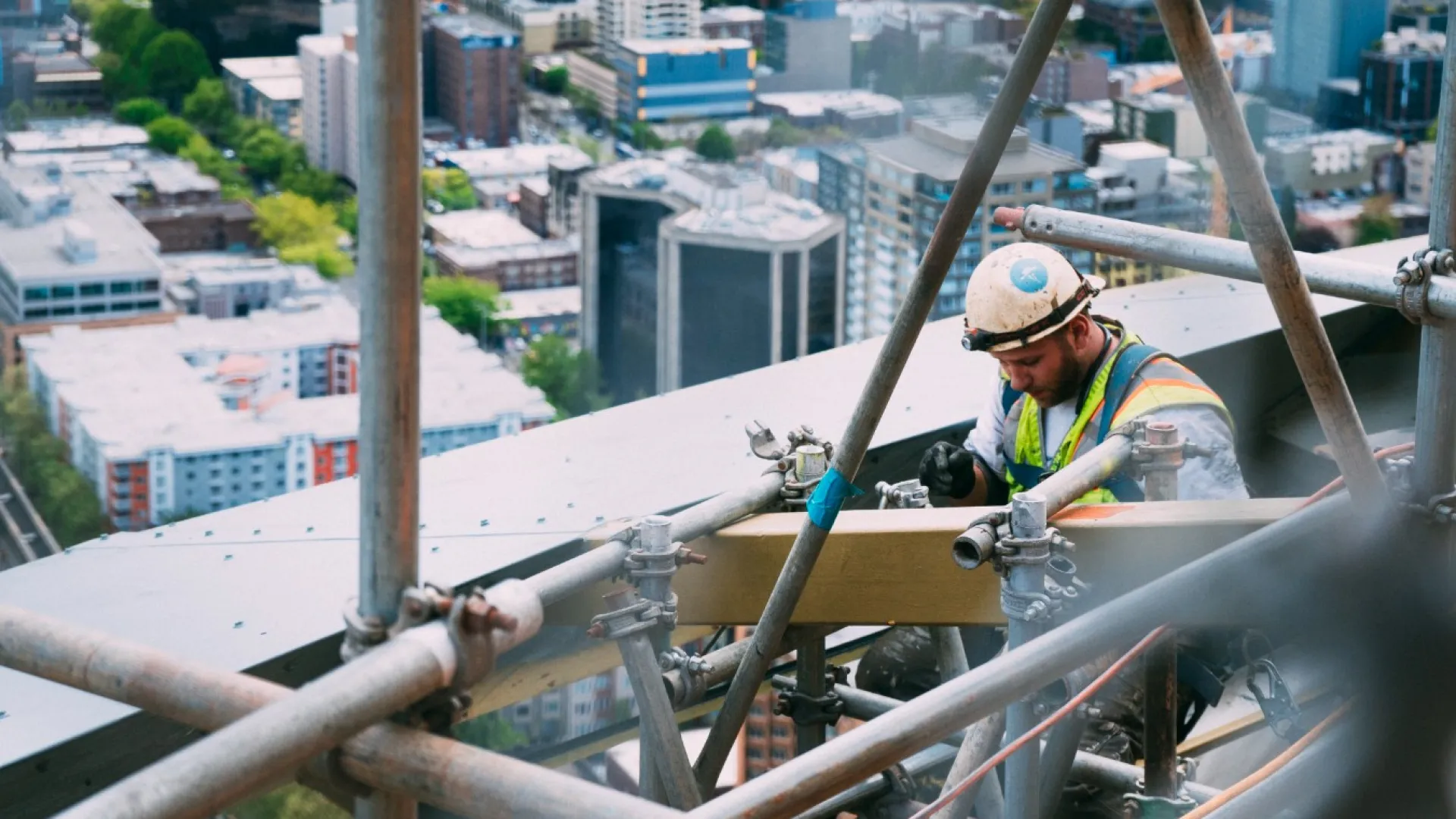 a man working on a construction project