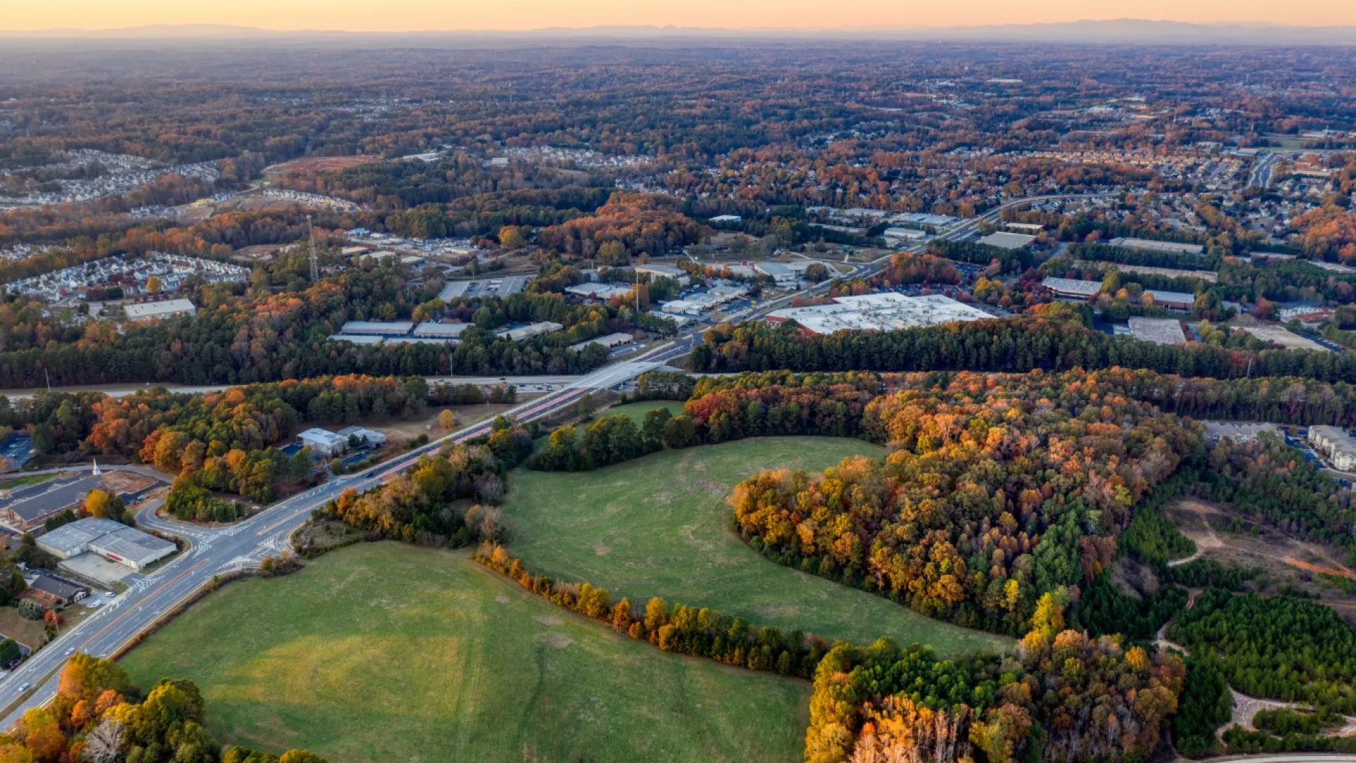 arial view of land