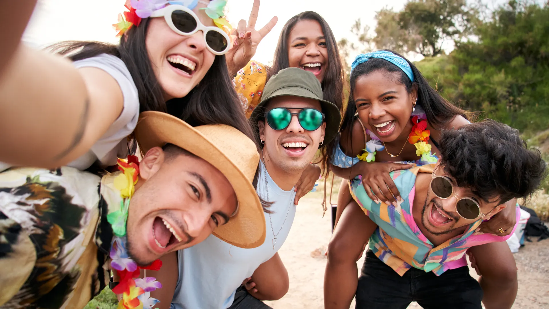 a group of people posing for a photo