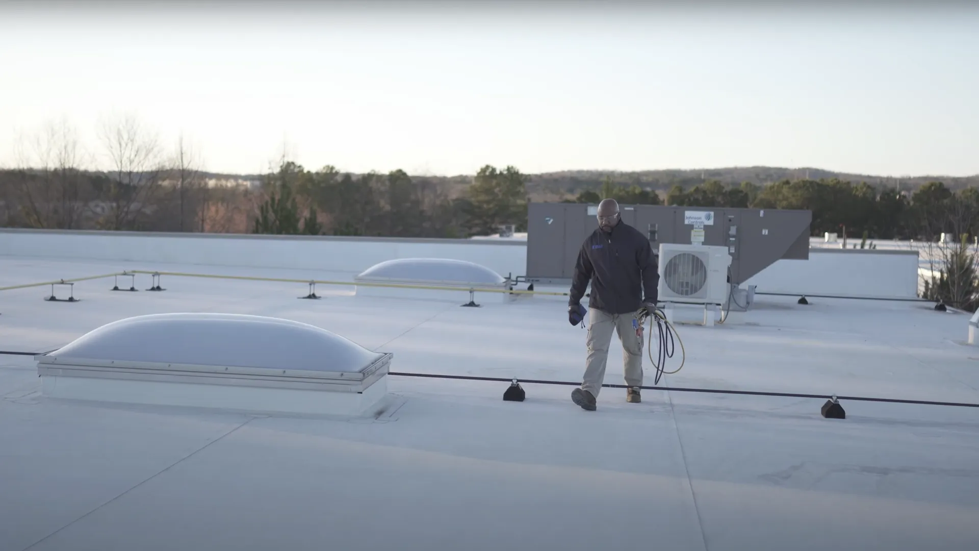 a person walking on a runway