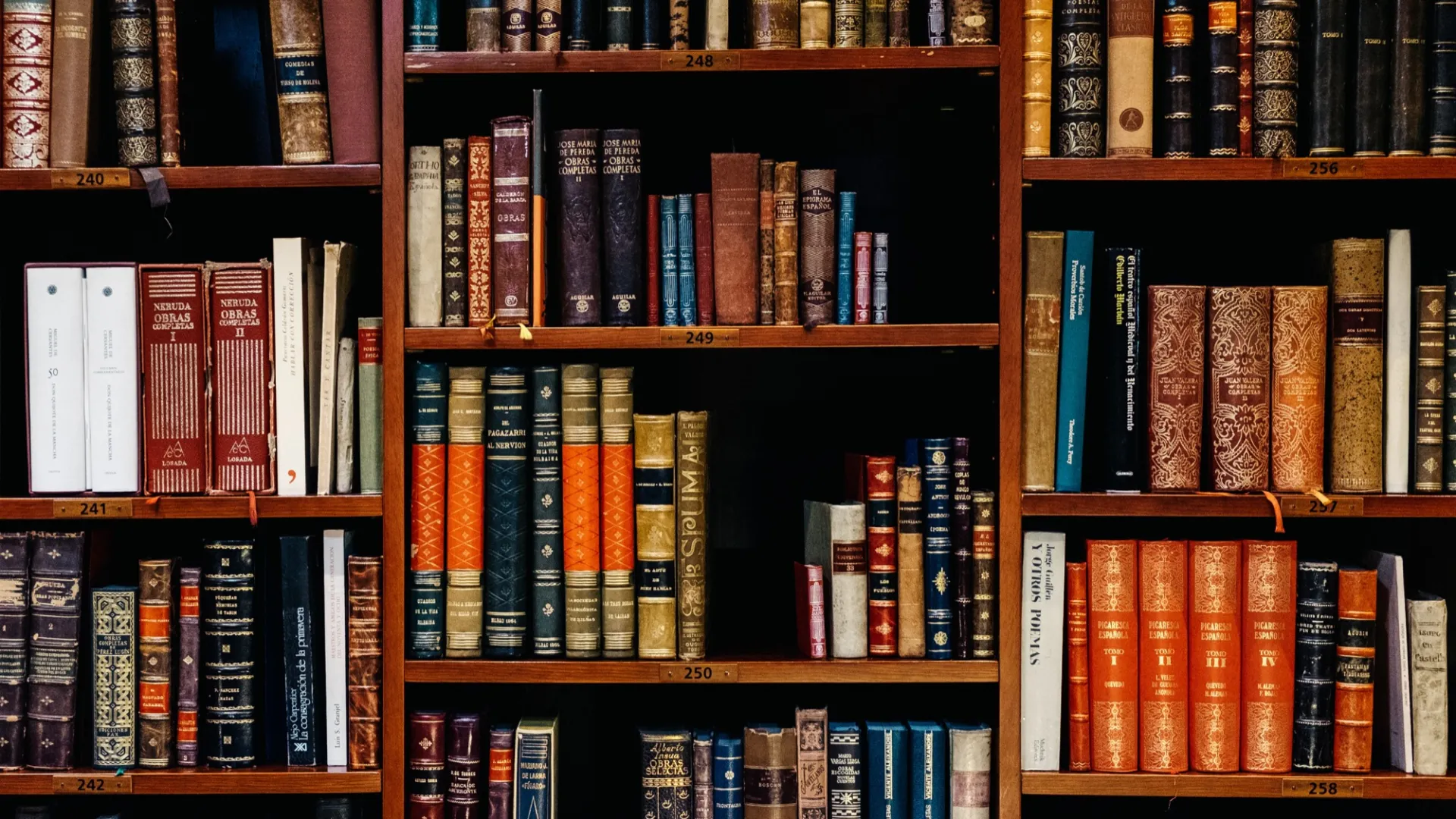 a book shelf filled with books