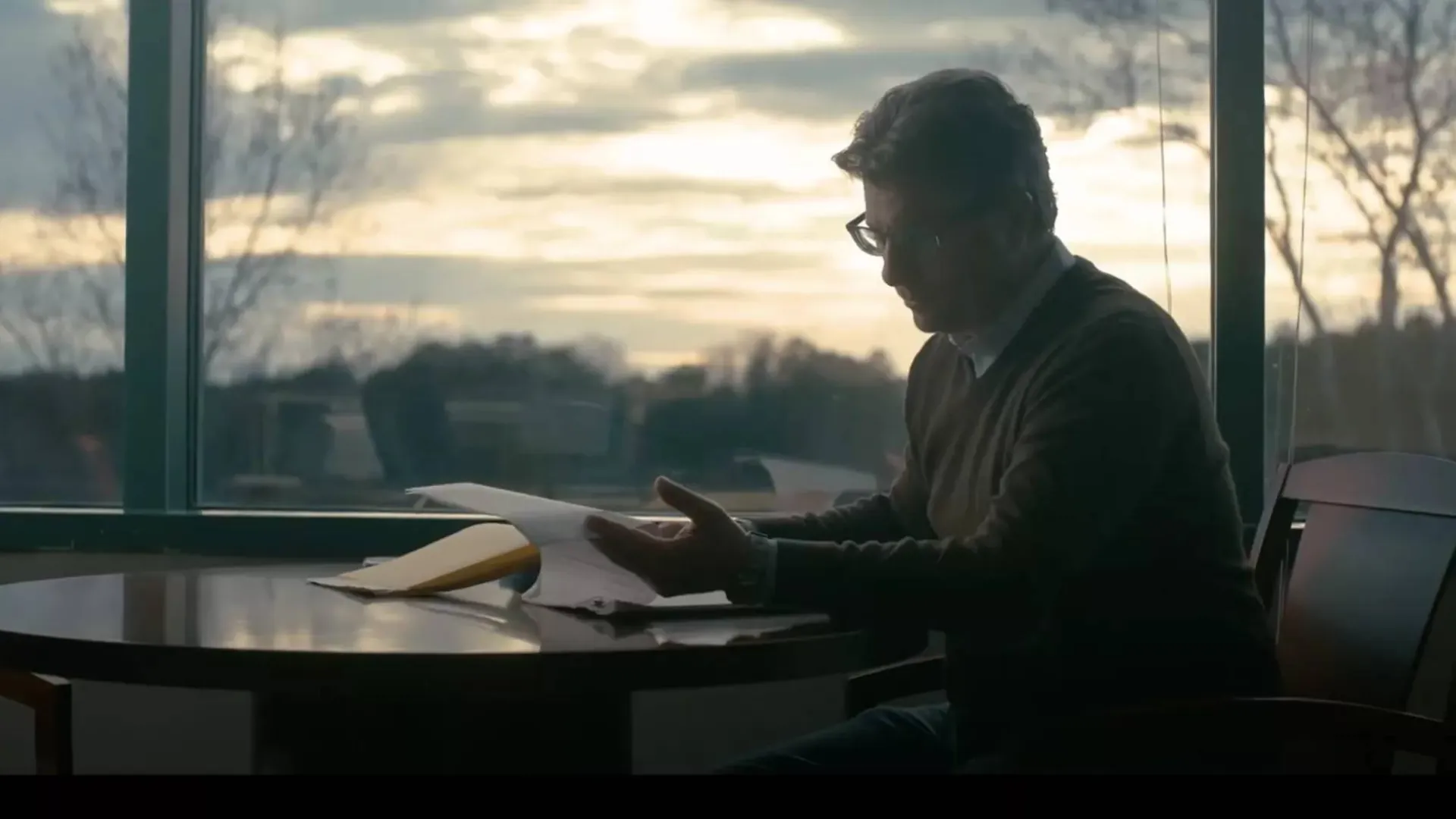 a man sitting at a table