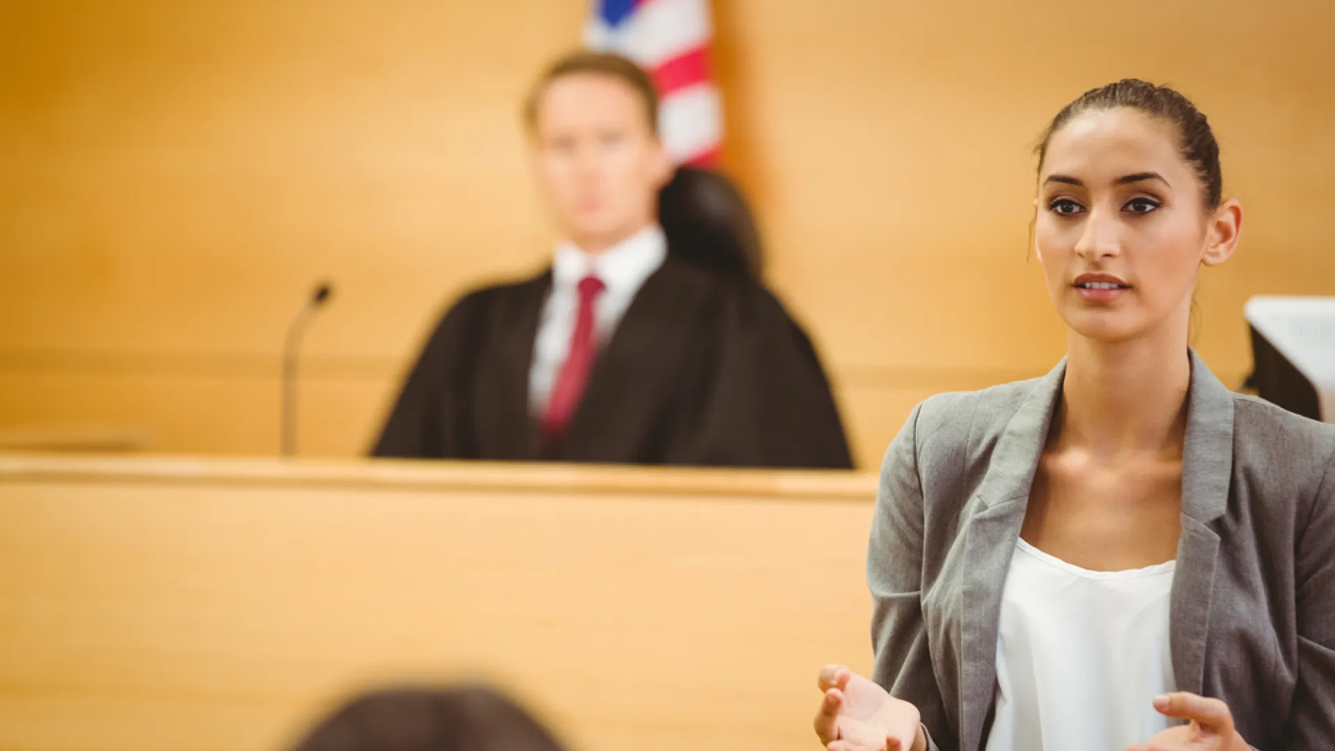 A lawyer going through divorce trial procedures.