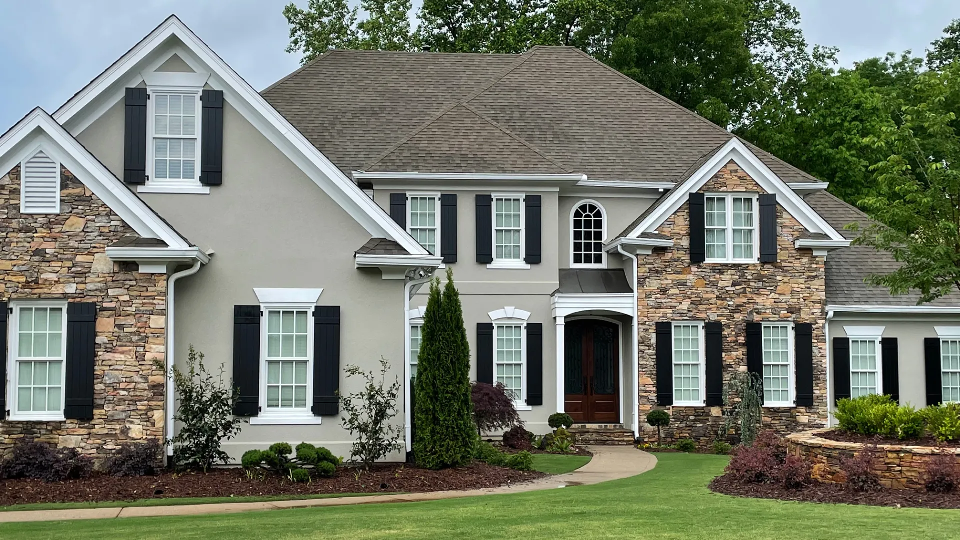 a large brick house