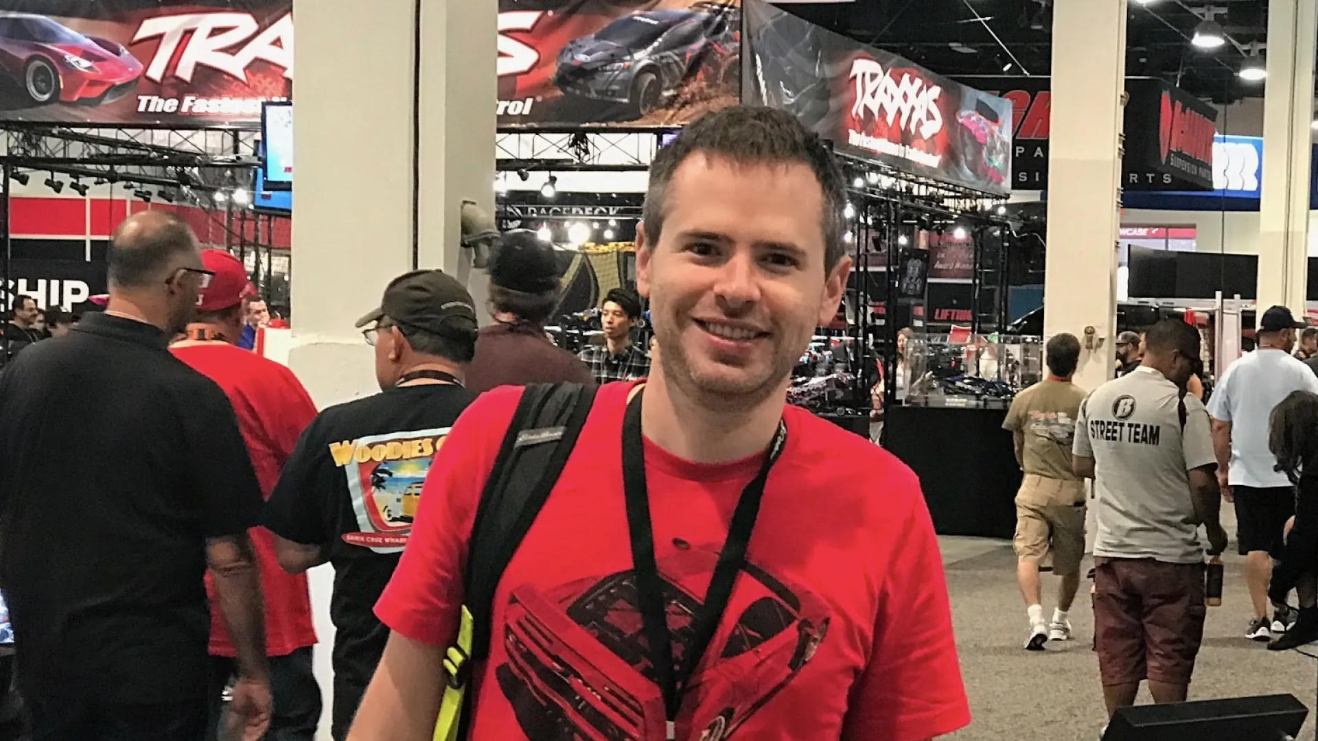Jeff Jahn wearing a red shirt