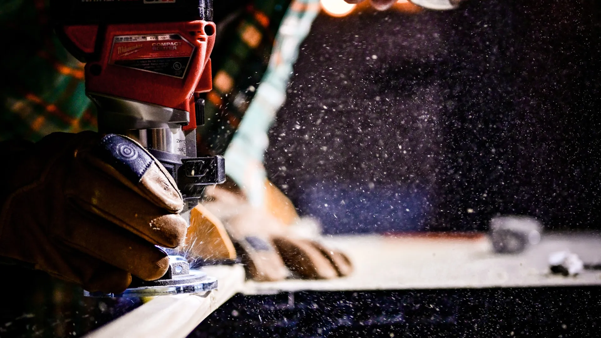 a person working on a machine