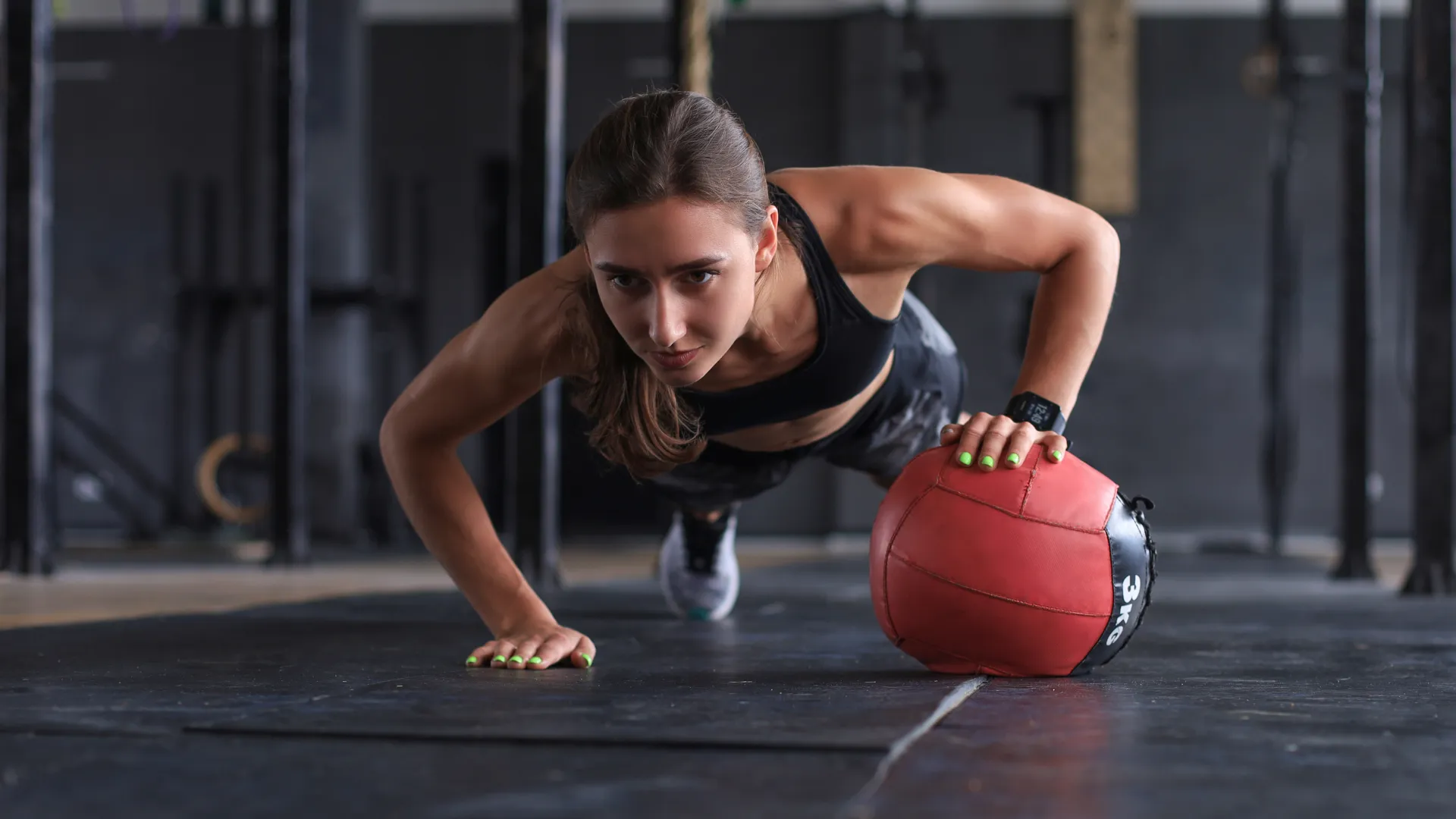 a person lifting a ball