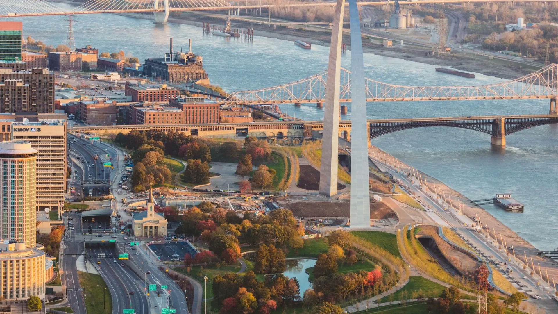 a bridge over a river