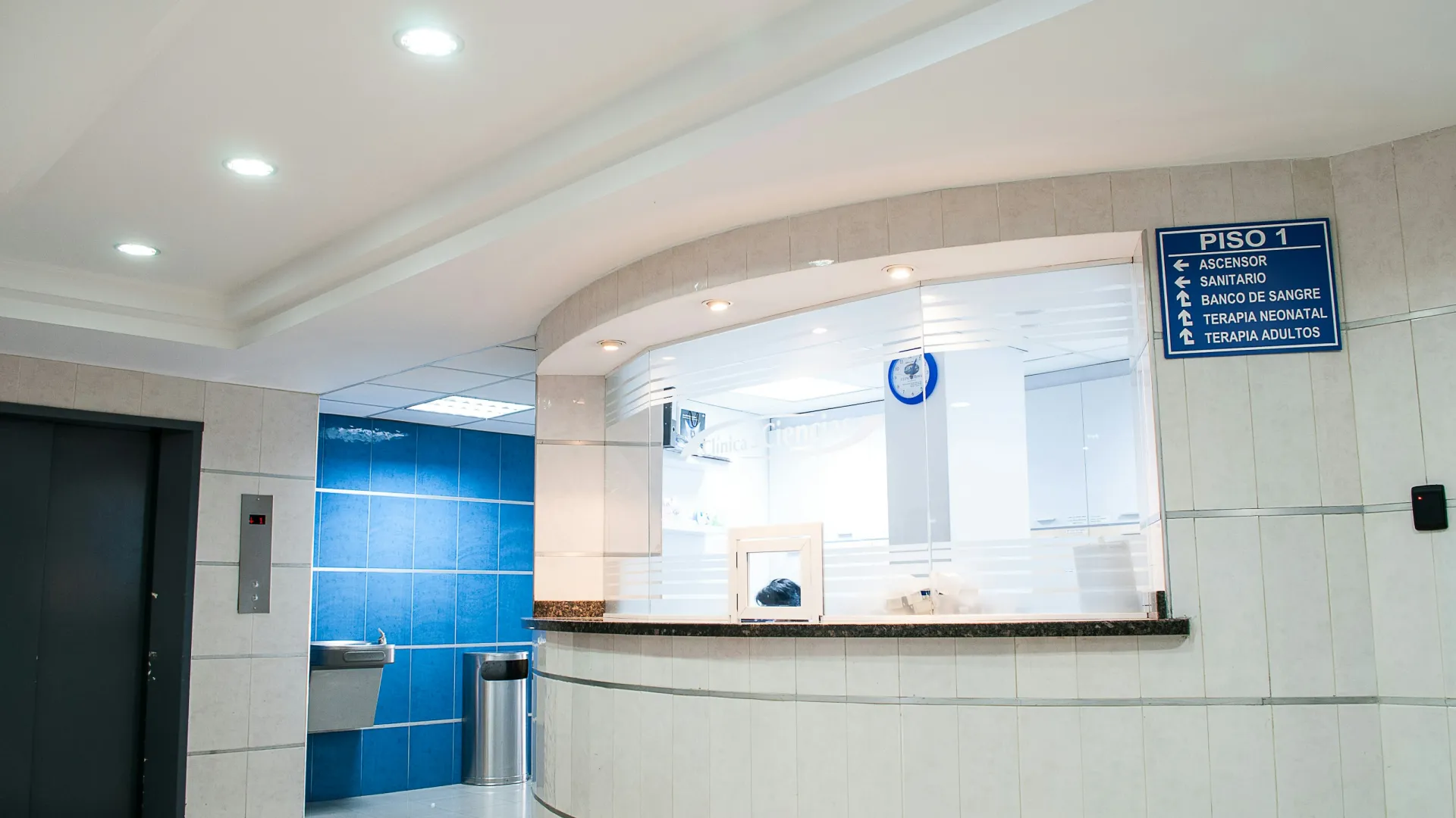 a bathroom with a large window
