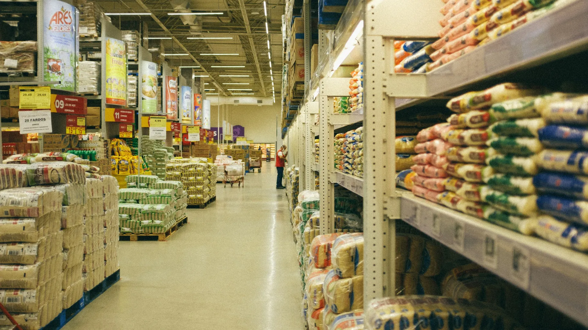 a store with shelves of goods