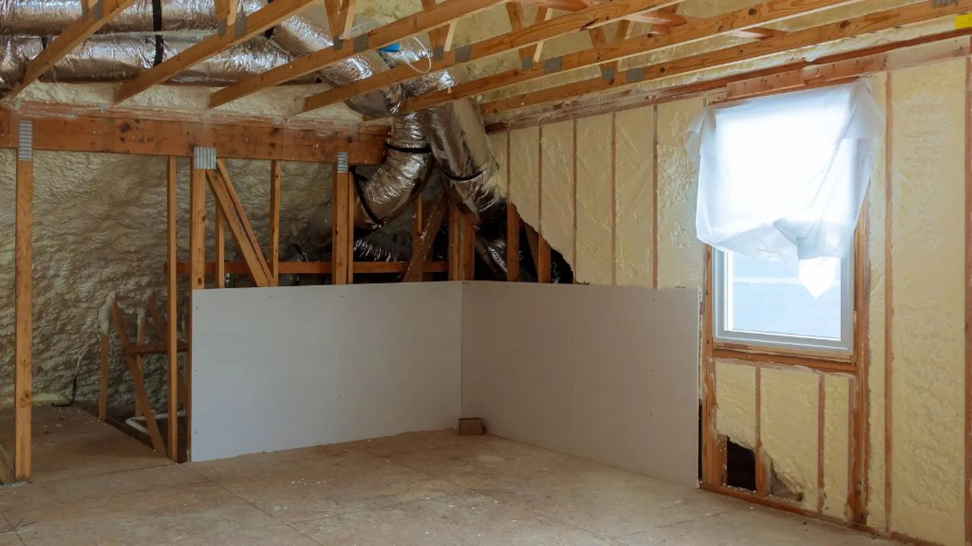 missing insulation in a home