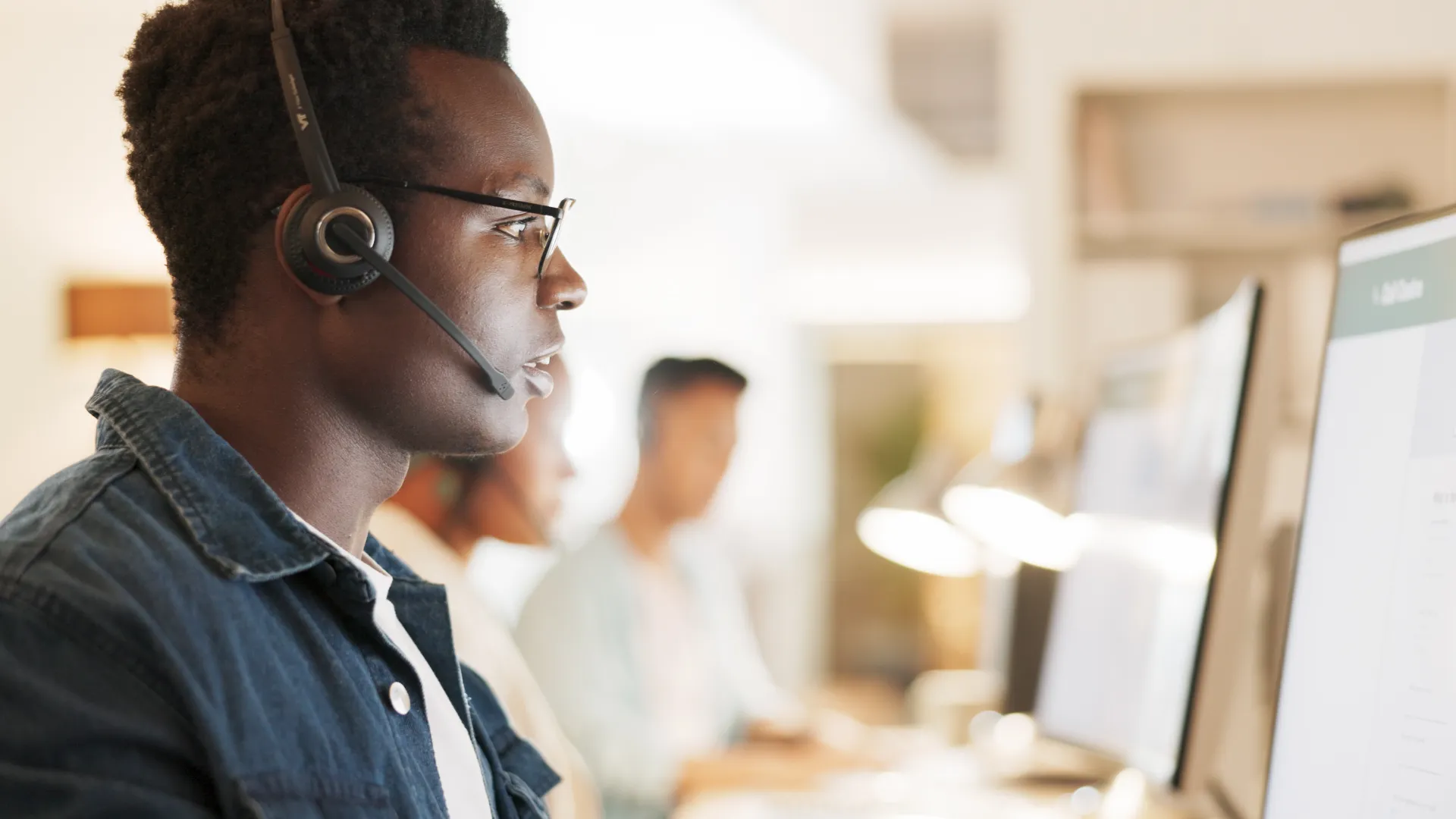 a man wearing headphones