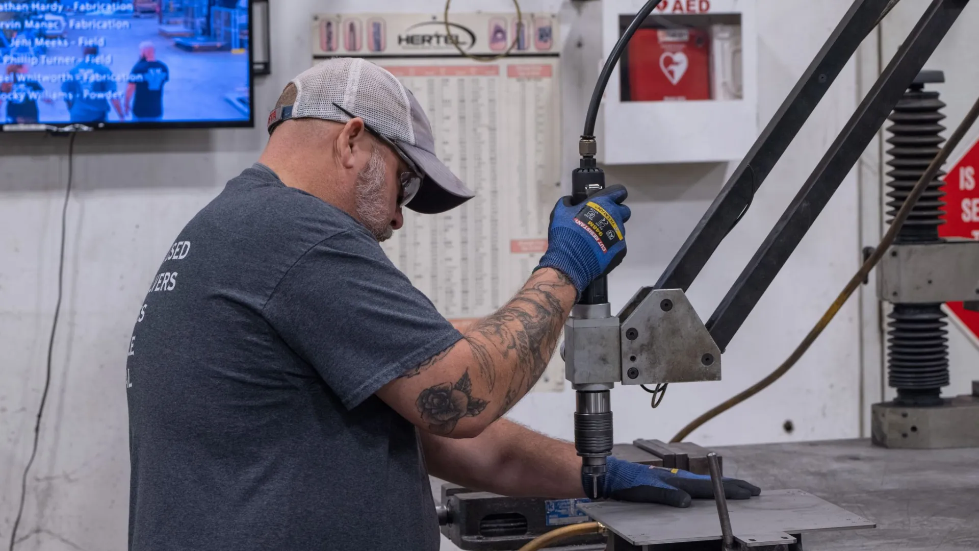 a man working on a machine