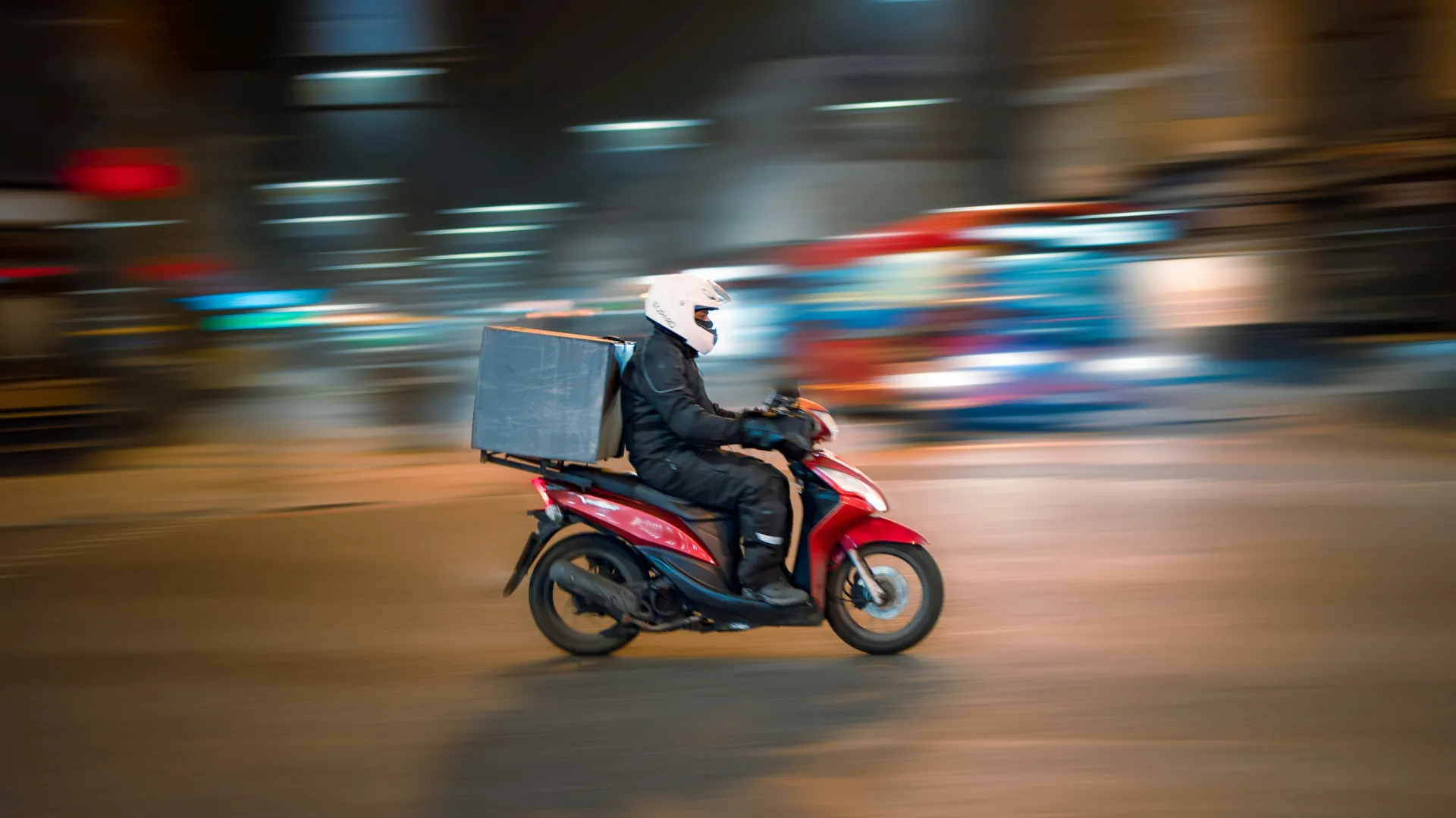 a person riding a motorcycle