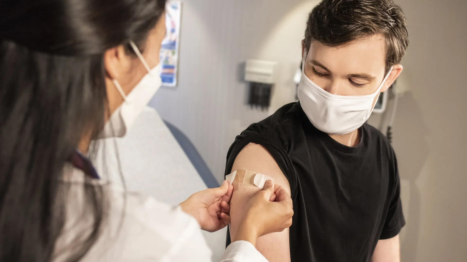 a doctor examining a patient