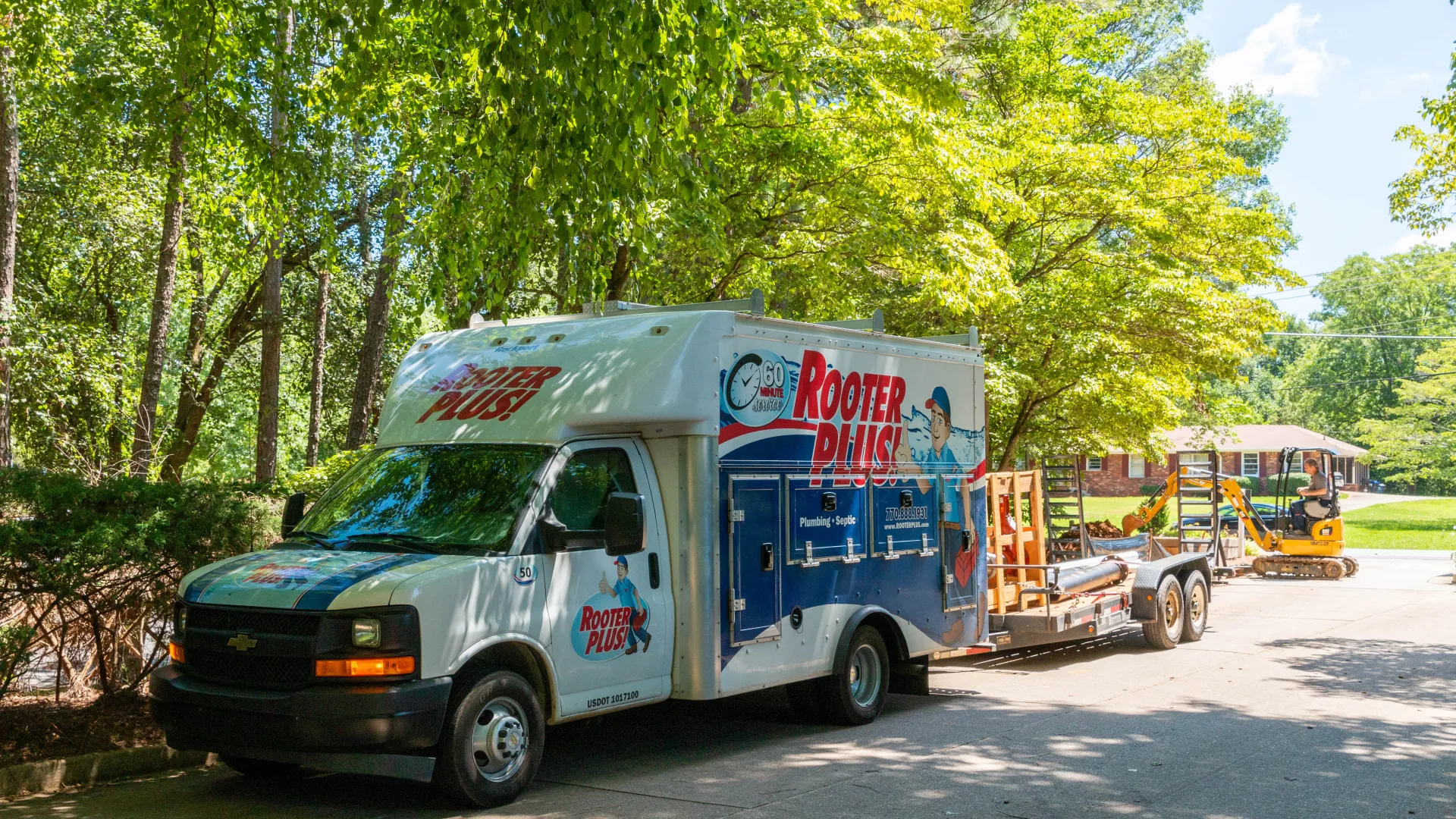 a truck with a trailer