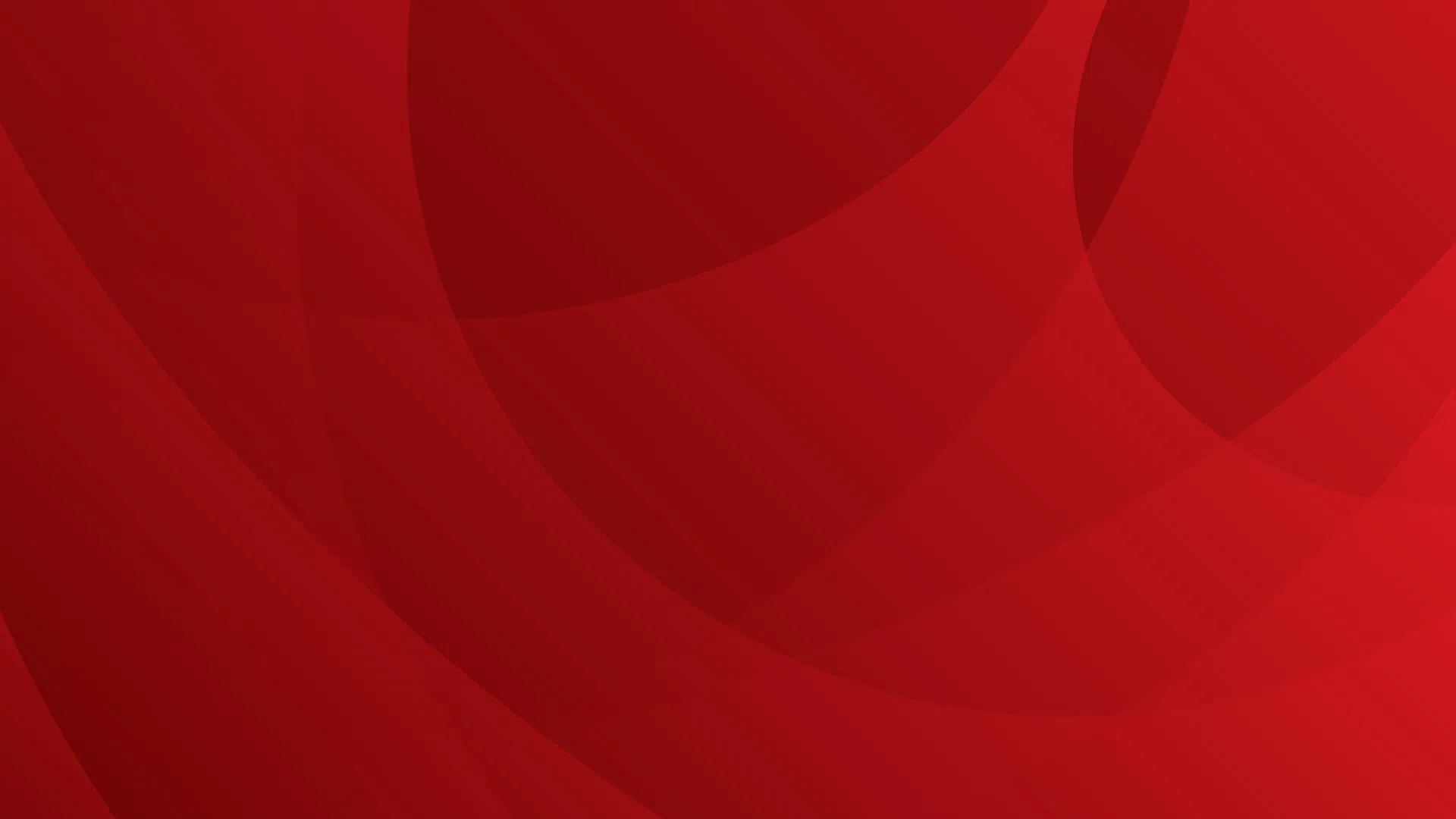 Abstract red background with smooth layered curved shapes creating depth and gradient effect.