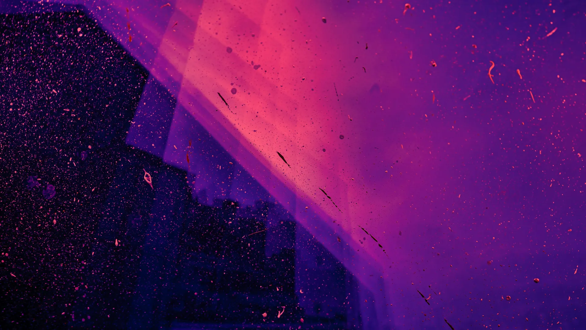 a purple light in the sky