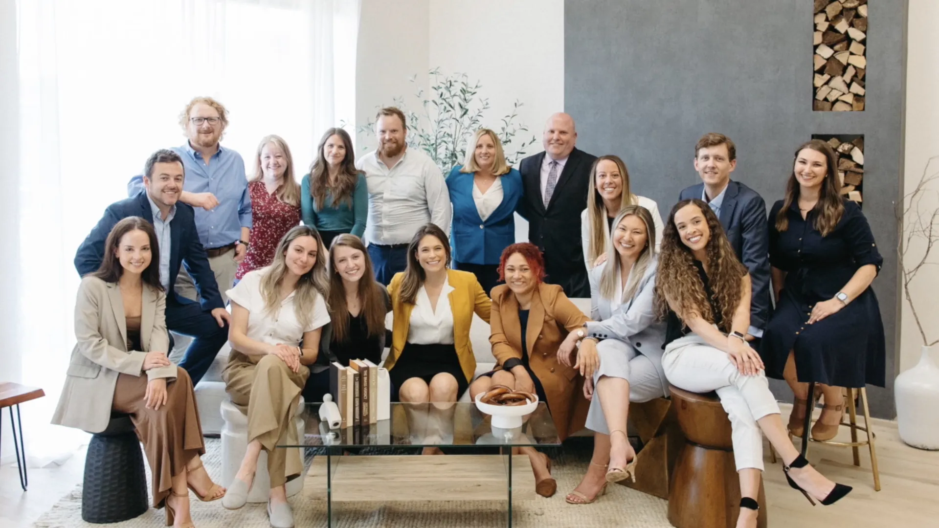 a group of people posing for a photo