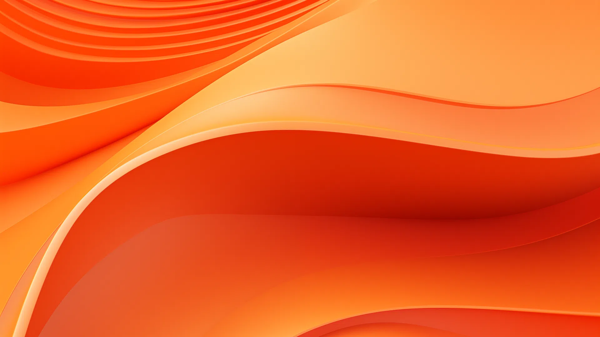 Abstract orange waves with smooth curves and layered textures creating dynamic flow and depth in design.
