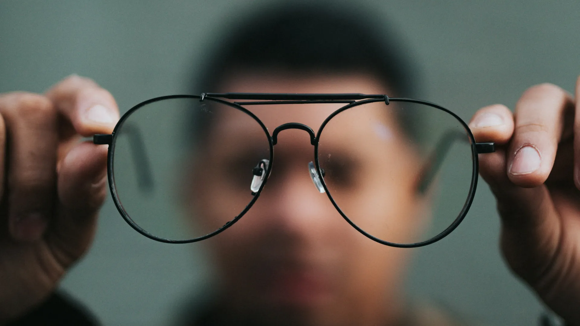 a person wearing glasses