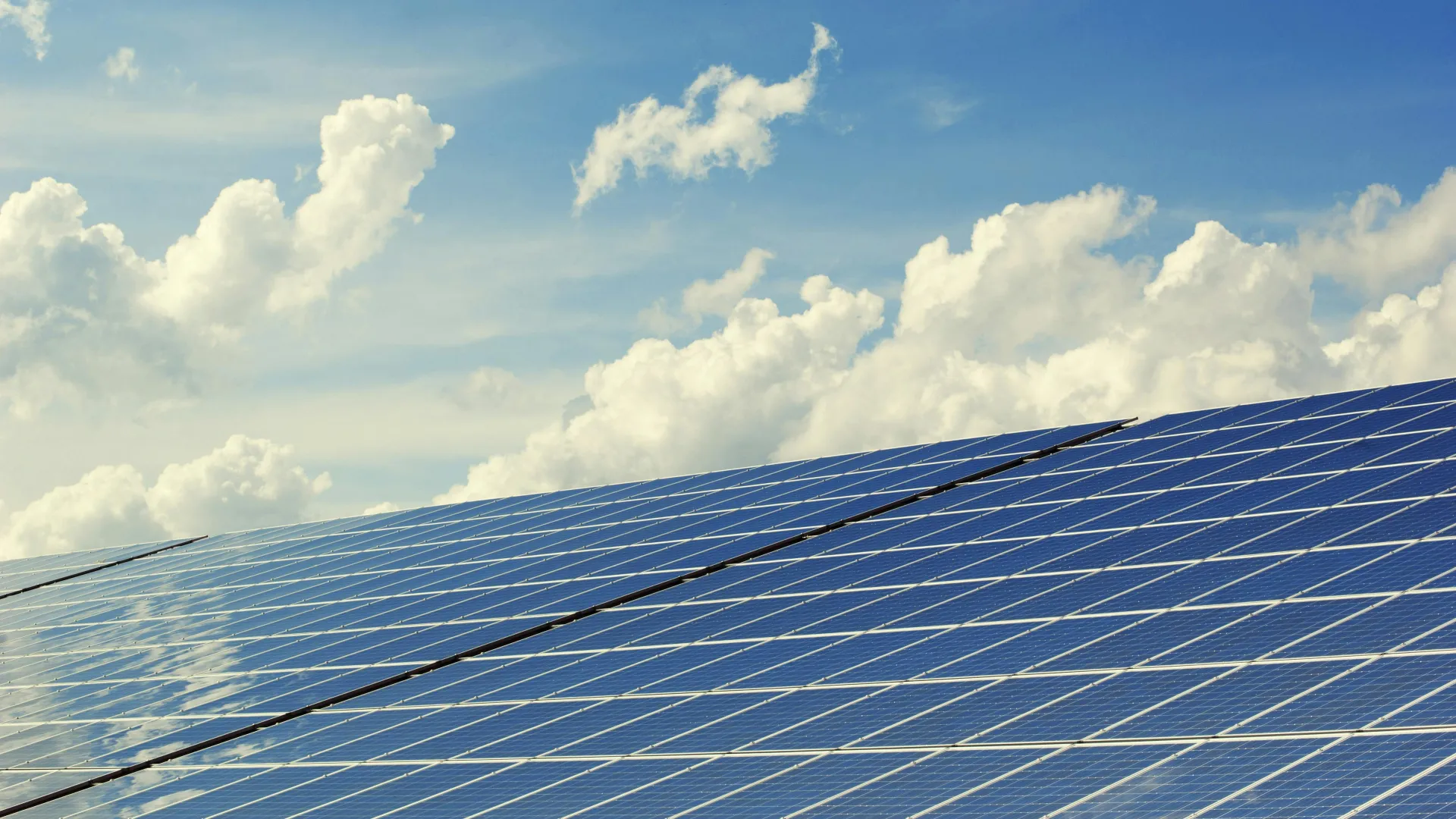 solar panels on a roof