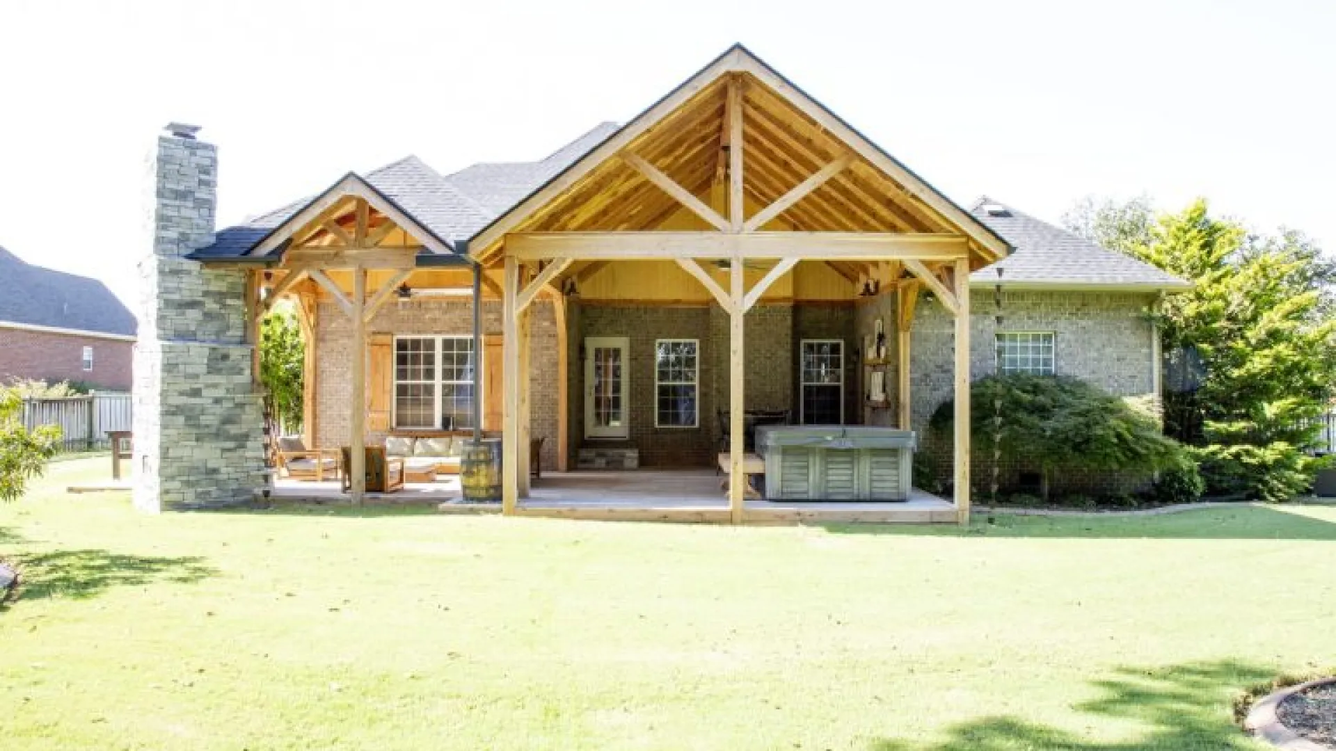 a house with a grass yard
