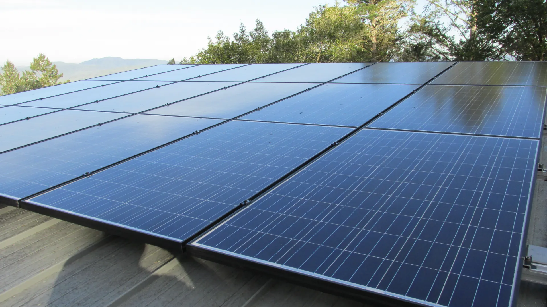 solar panels on a roof