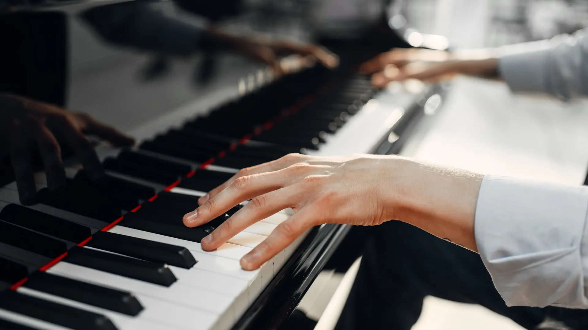 a piano keyboard