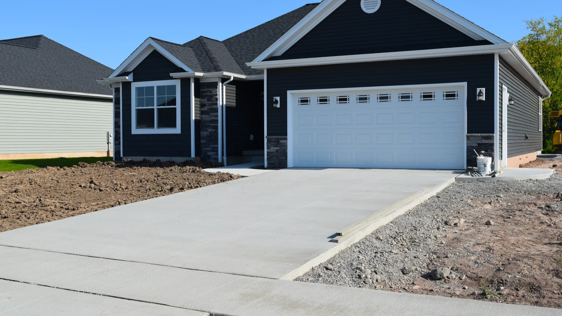 a house with a garage