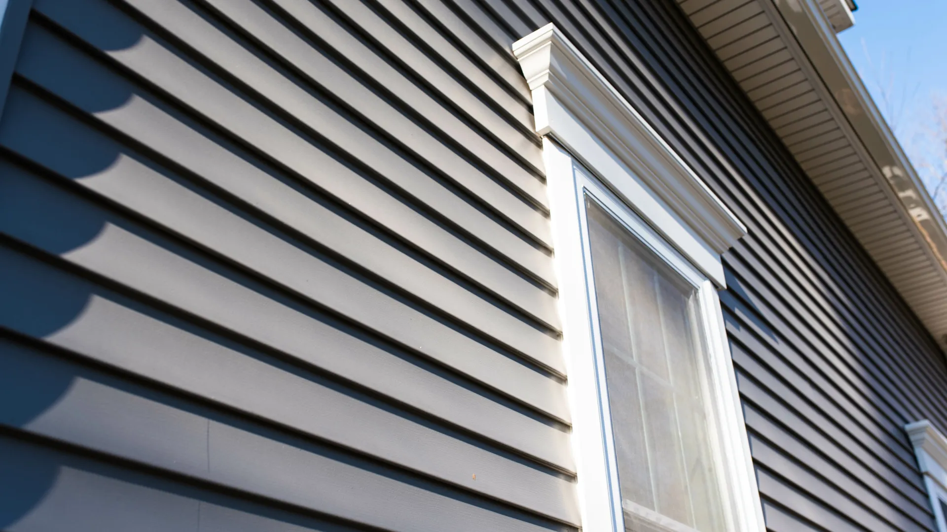 a house with white siding