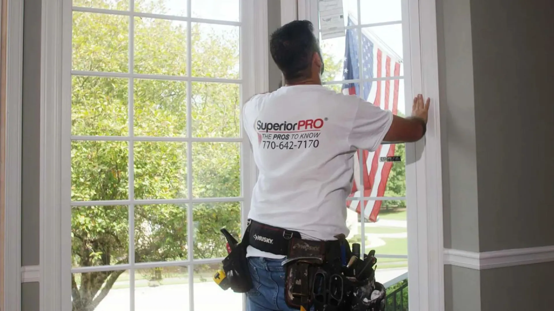 a person standing in a doorway