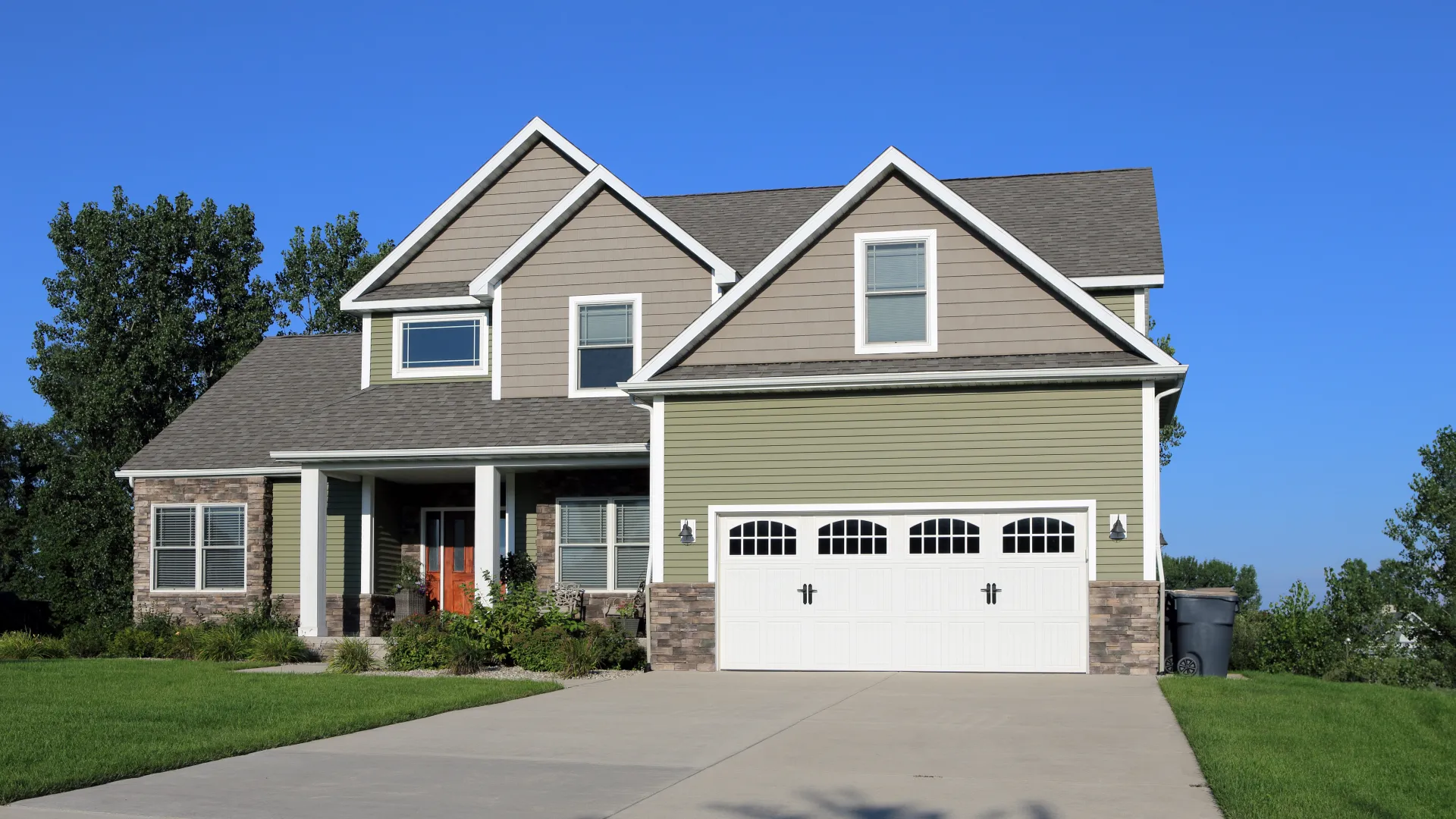 a house with a garage