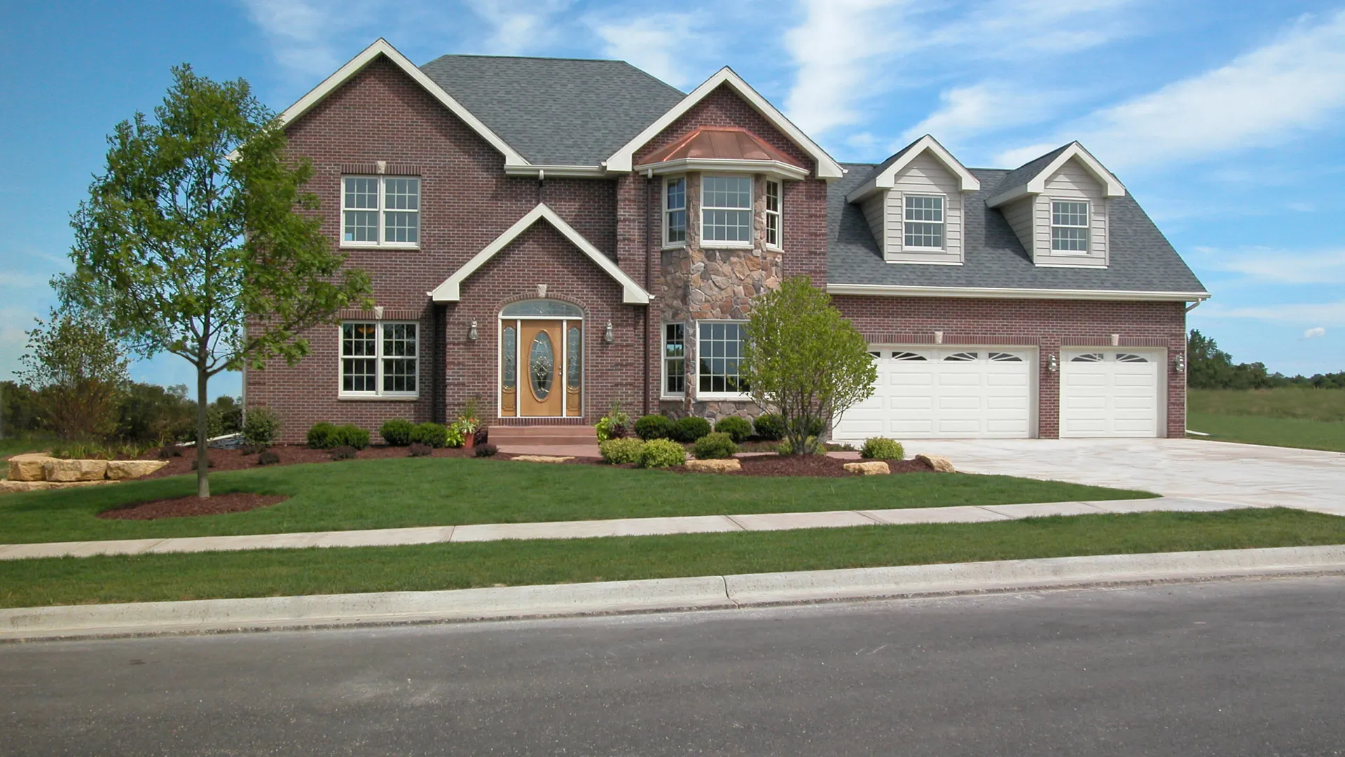 a large brick house