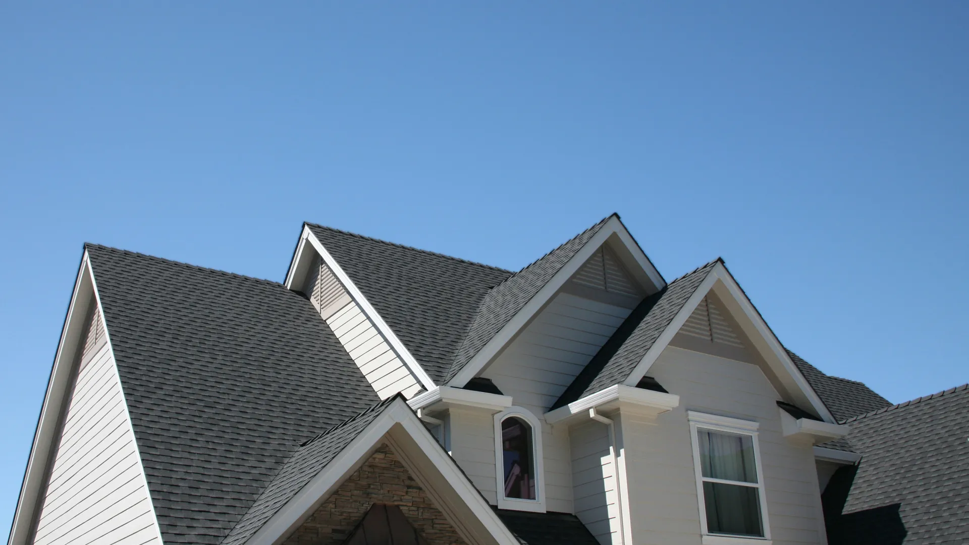 a house with a blue sky