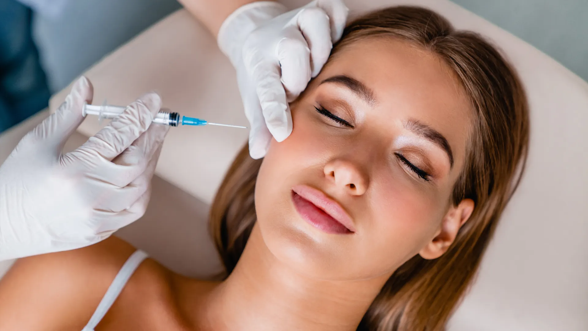 a woman getting an injection