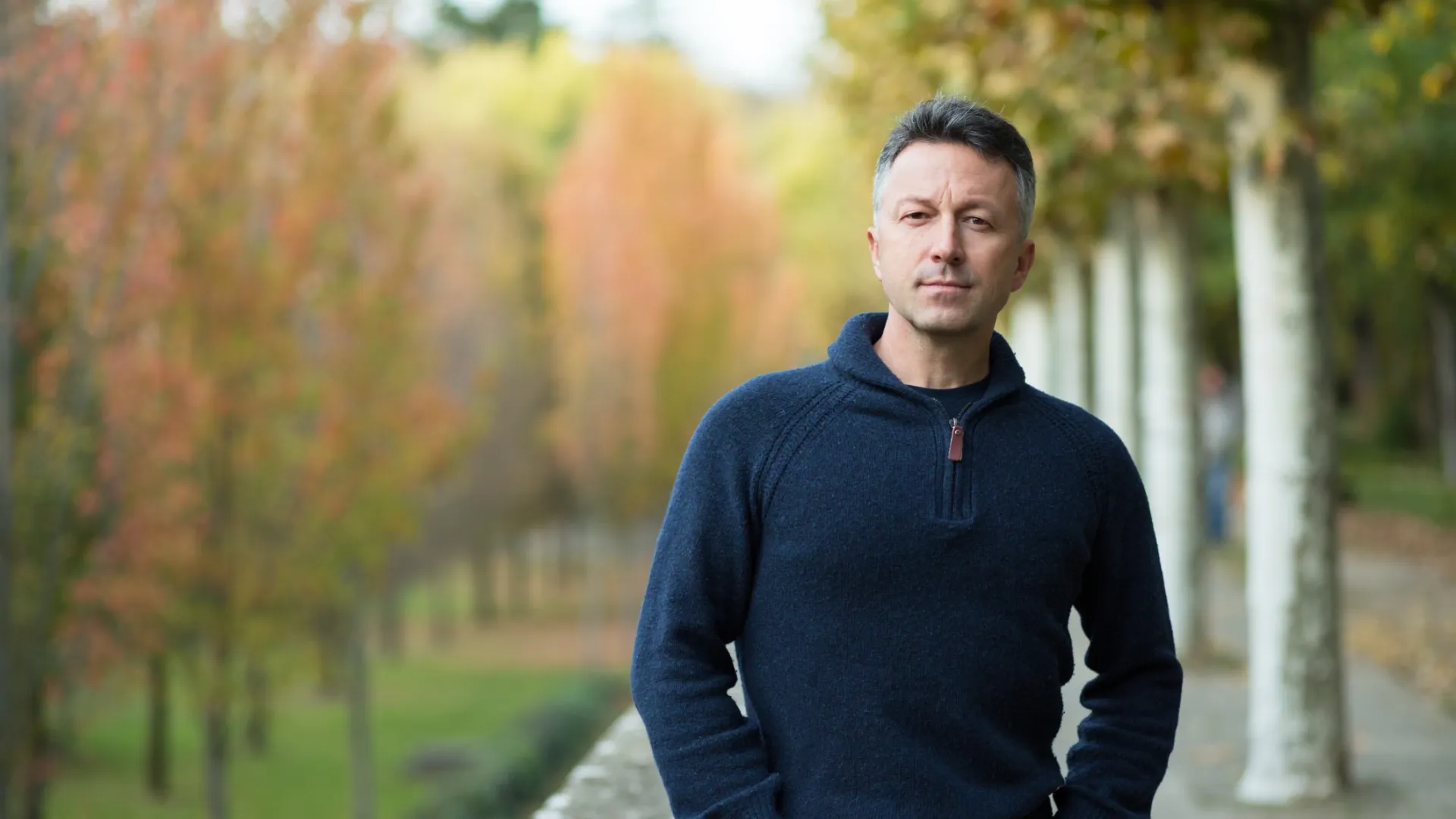 a man standing outside