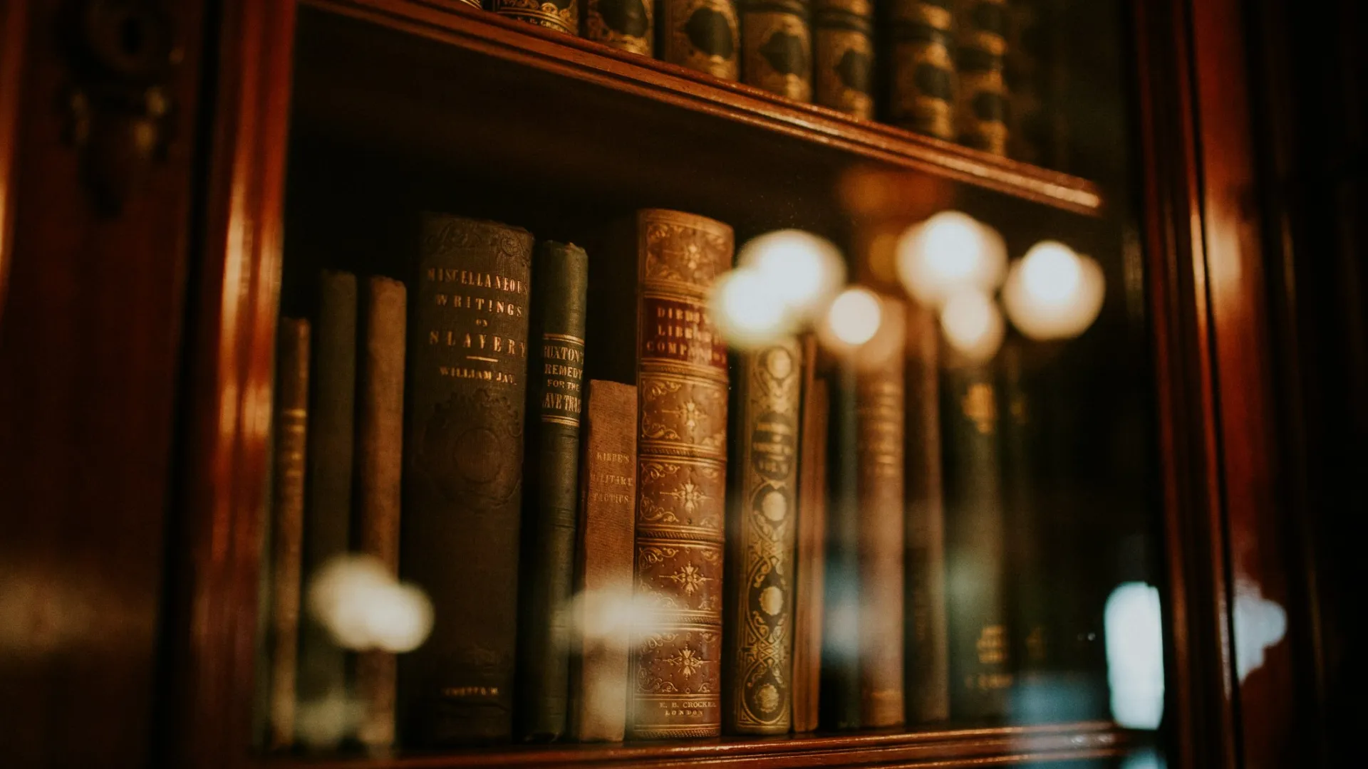 a row of books