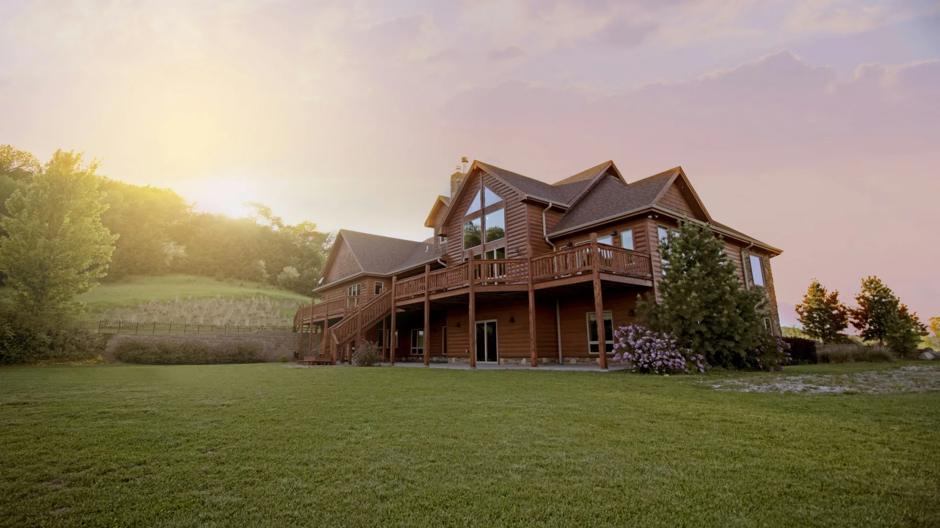 a house with a grass yard