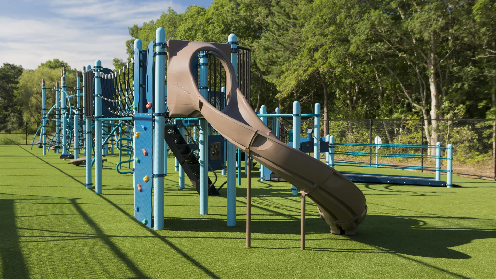 commercial playground with artificial grass