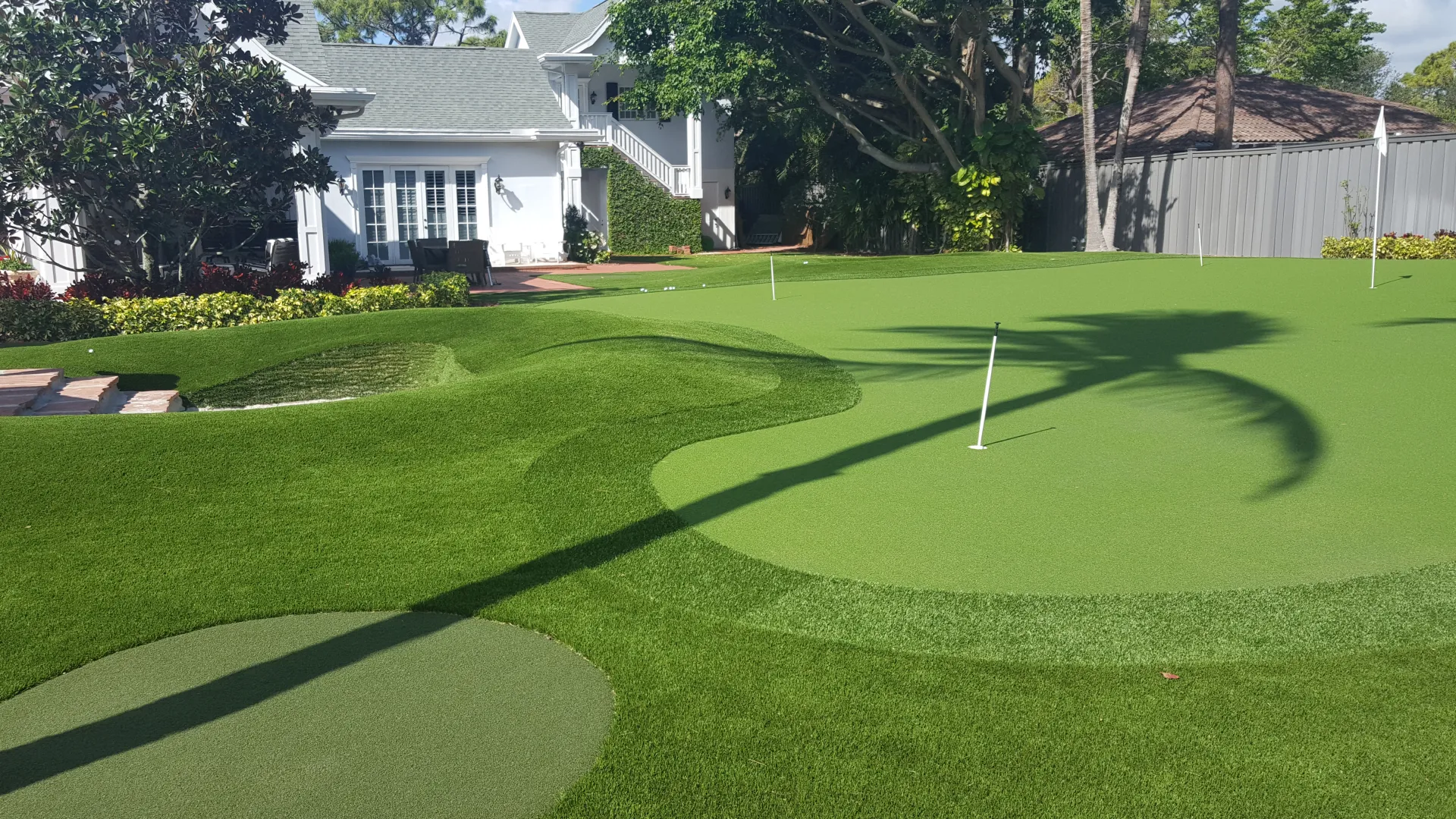 backyard putting green with chipping