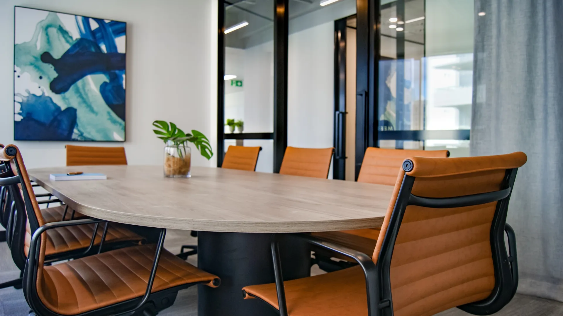 a table with chairs around it