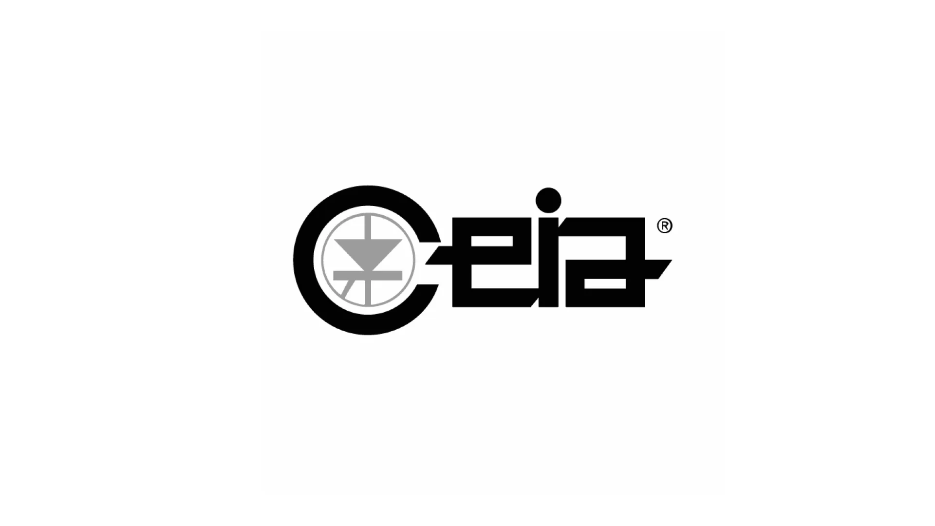 Ceia logo with a circular symbol and stylized black letters on a white background
