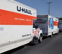 a group of trucks parked