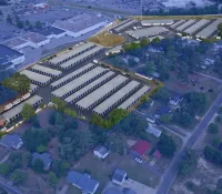 aerial view of a large building